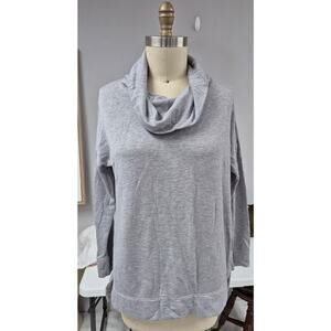 Alfani Intimates Heathered Gray Rayon/Poly Cowl Neck Top Sz M